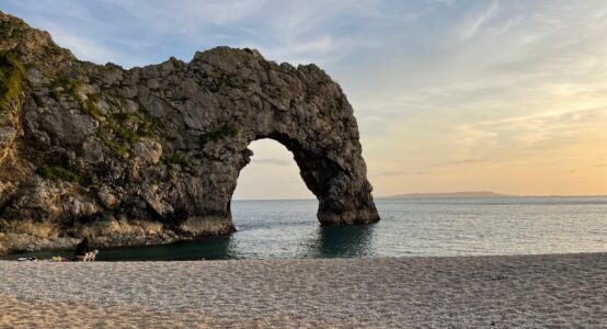 Durdle Door beach in Dorset.