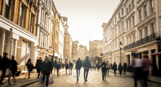 A busy high street
