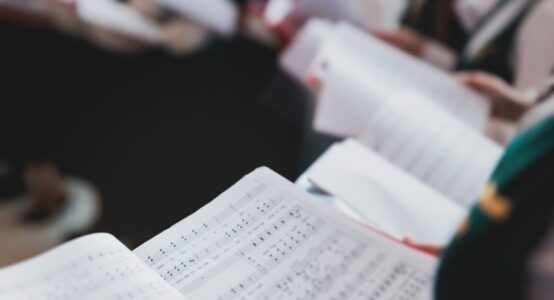 A church choir in a cathedral.
